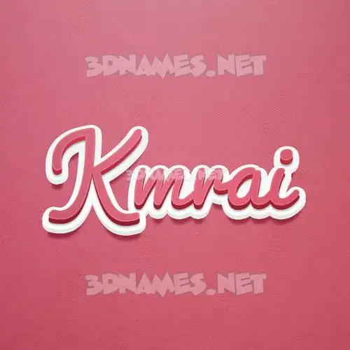 kmrai in Red Scribble style - 3D name wallpaper