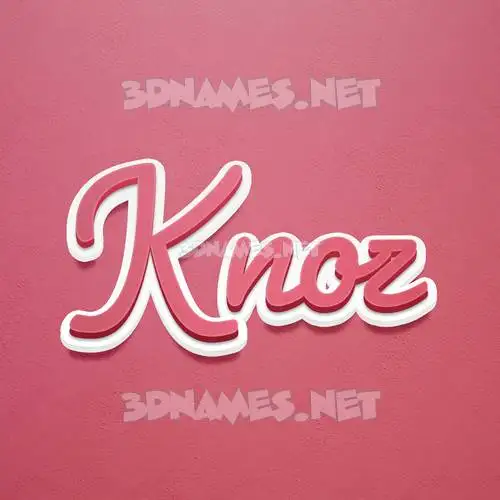 knoz in Red Scribble style - 3D name wallpaper knoz in Red Scribble style - 3D name wallpaper