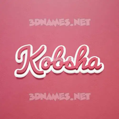 kobsha in Red Scribble style - 3D name wallpaper kobsha in Red Scribble style - 3D name wallpaper