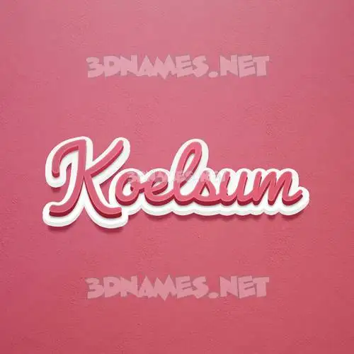 koelsum in Red Scribble style - 3D name wallpaper koelsum in Red Scribble style - 3D name wallpaper