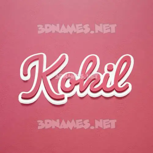 kokil in Red Scribble style - 3D name wallpaper kokil in Red Scribble style - 3D name wallpaper