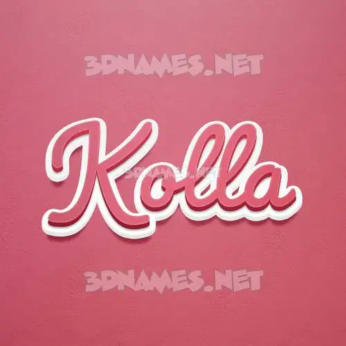 kolla in Red Scribble style - 3D name wallpaper kolla in Red Scribble style - 3D name wallpaper