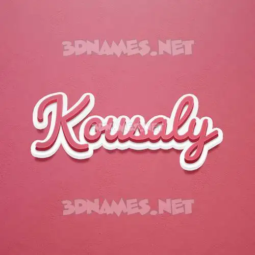 kousaly in Red Scribble style - 3D name wallpaper kousaly in Red Scribble style - 3D name wallpaper