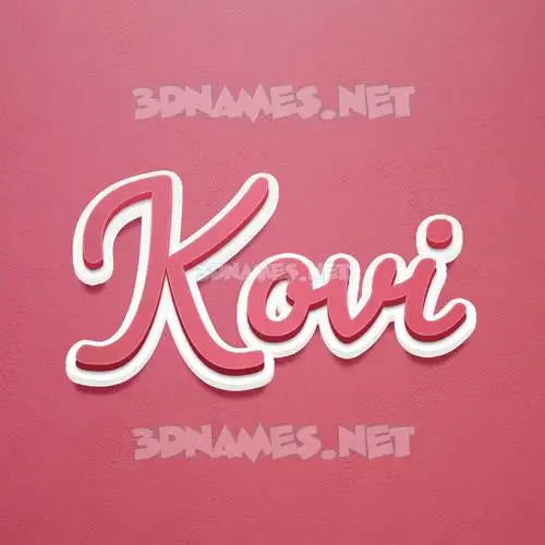 kovi in Red Scribble style - 3D name wallpaper kovi in Red Scribble style - 3D name wallpaper