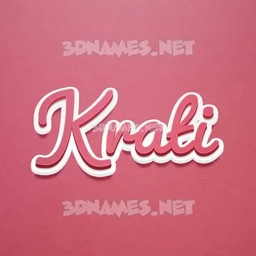 krati in Red Scribble style - 3D name wallpaper krati in Red Scribble style - 3D name wallpaper