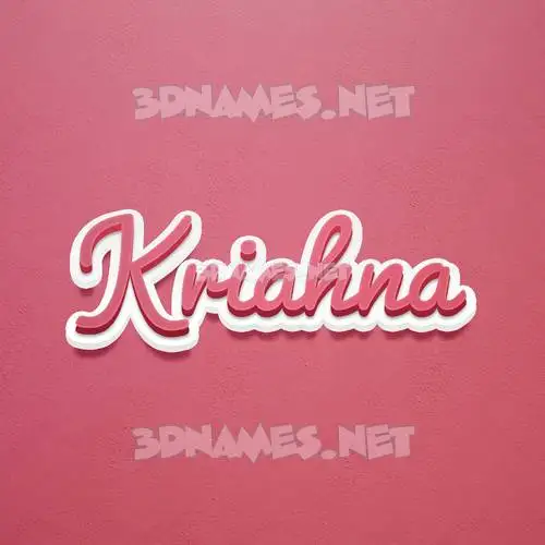 kriahna in Red Scribble style - 3D name wallpaper