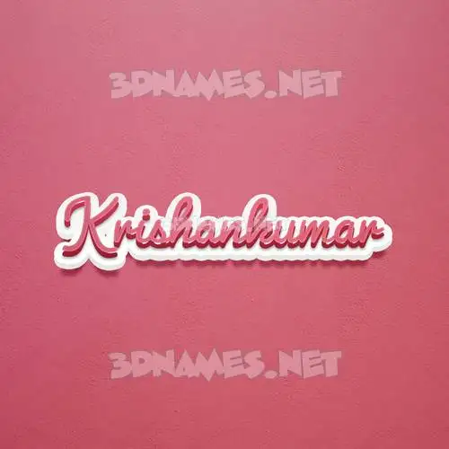 krishankumar in Red Scribble style - 3D name wallpaper