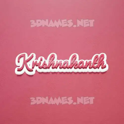 krishnakanth in Red Scribble style - 3D name wallpaper