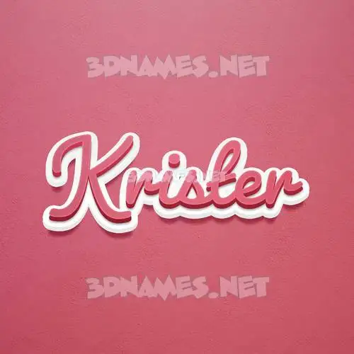krister in Red Scribble style - 3D name wallpaper