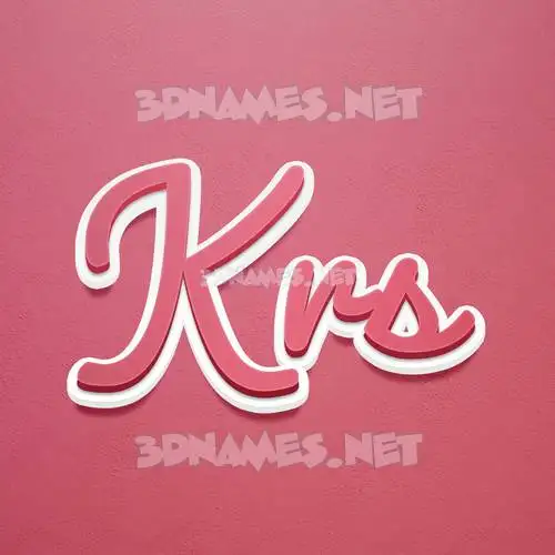 krs in Red Scribble style - 3D name wallpaper krs in Red Scribble style - 3D name wallpaper