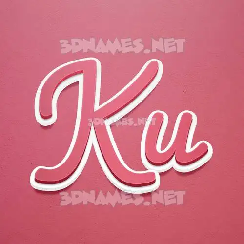 ku in Red Scribble style - 3D name wallpaper ku in Red Scribble style - 3D name wallpaper