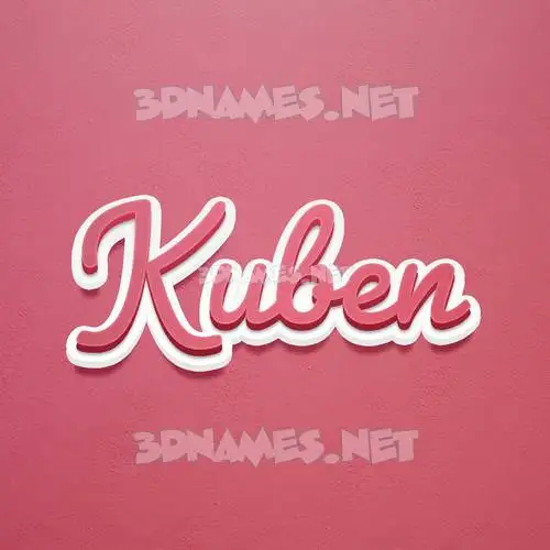 kuben in Red Scribble style - 3D name wallpaper kuben in Red Scribble style - 3D name wallpaper