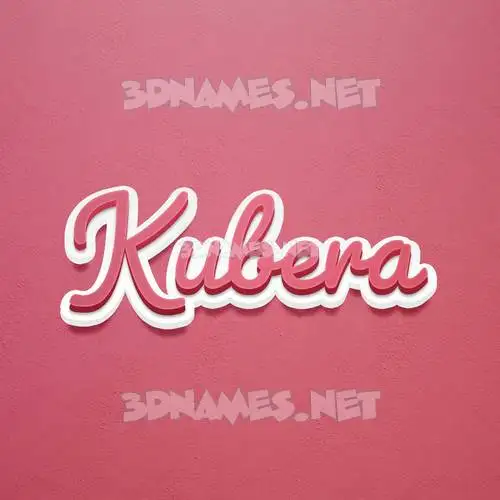 kubera in Red Scribble style - 3D name wallpaper
