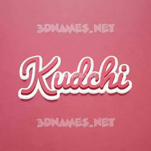 kudchi in Red Scribble style - 3D name wallpaper kudchi in Red Scribble style - 3D name wallpaper
