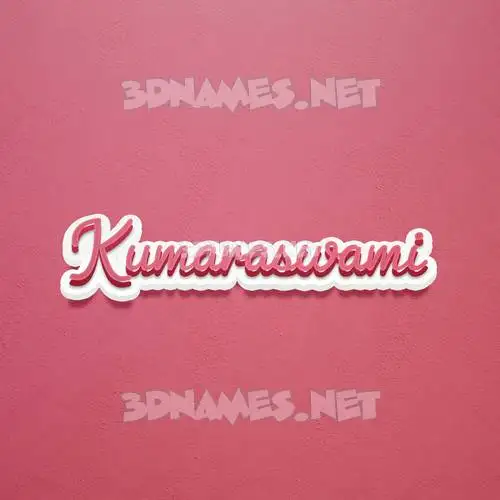 kumaraswami in Red Scribble style - 3D name wallpaper