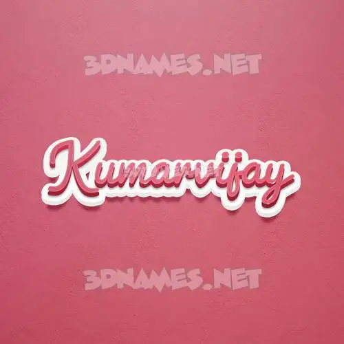 kumarvijay in Red Scribble style - 3D name wallpaper
