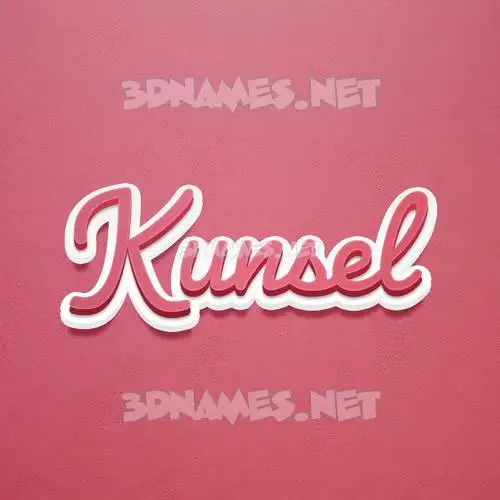 kunsel in Red Scribble style - 3D name wallpaper kunsel in Red Scribble style - 3D name wallpaper