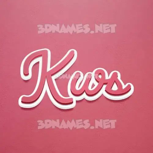 kws in Red Scribble style - 3D name wallpaper
