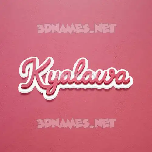 kyalawa in Red Scribble style - 3D name wallpaper