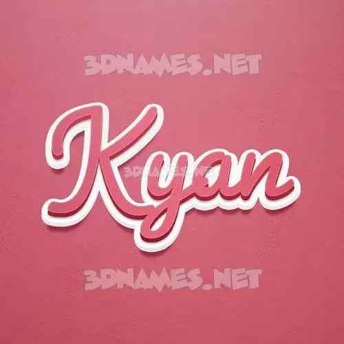 kyan in Red Scribble style - 3D name wallpaper kyan in Red Scribble style - 3D name wallpaper