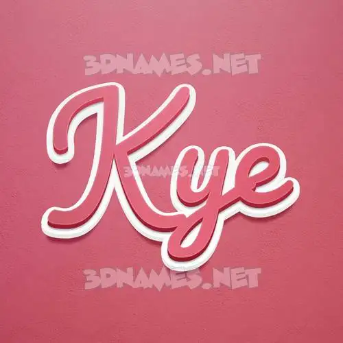 kye in Red Scribble style - 3D name wallpaper