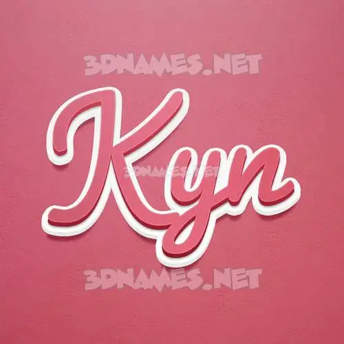 kyn in Red Scribble style - 3D name wallpaper