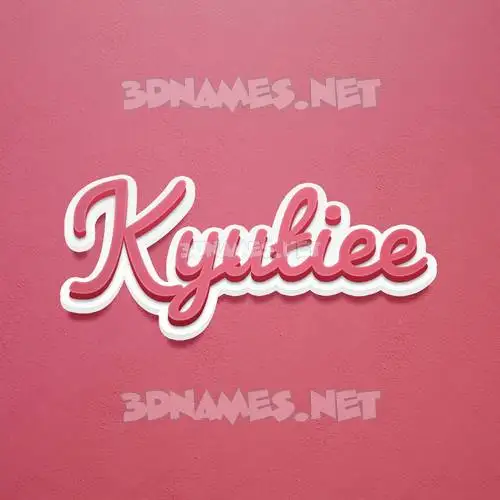 kyutiee in Red Scribble style - 3D name wallpaper
