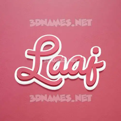 laaj in Red Scribble style - 3D name wallpaper