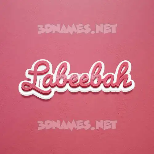 labeebah in Red Scribble style - 3D name wallpaper
