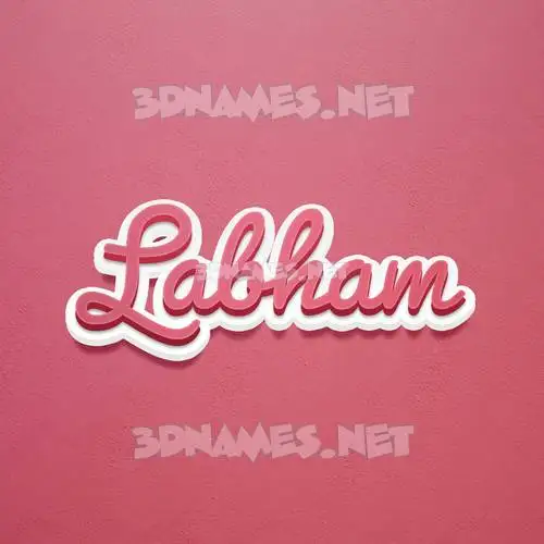 labham in Red Scribble style - 3D name wallpaper