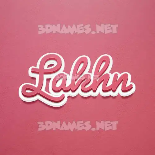lakhn in Red Scribble style - 3D name wallpaper