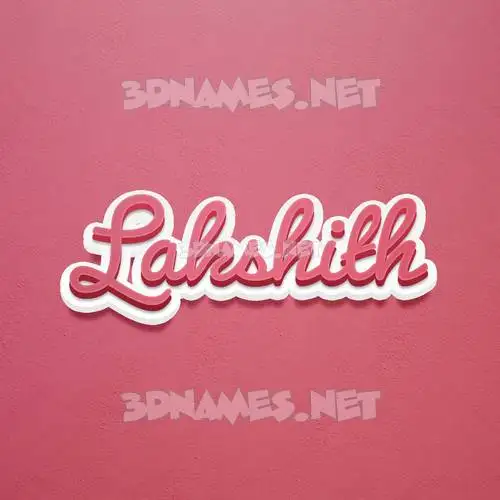 lakshith in Red Scribble style - 3D name wallpaper