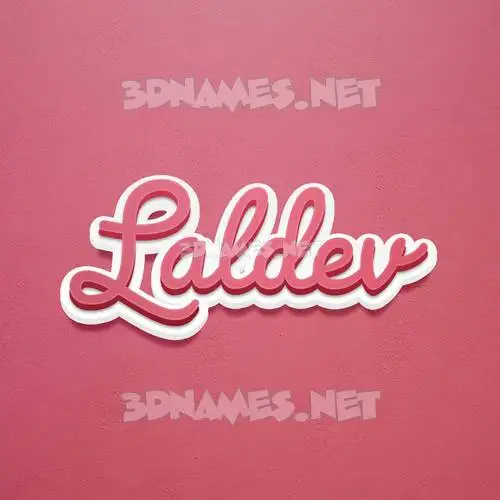 laldev in Red Scribble style - 3D name wallpaper