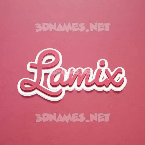 lamix in Red Scribble style - 3D name wallpaper lamix in Red Scribble style - 3D name wallpaper