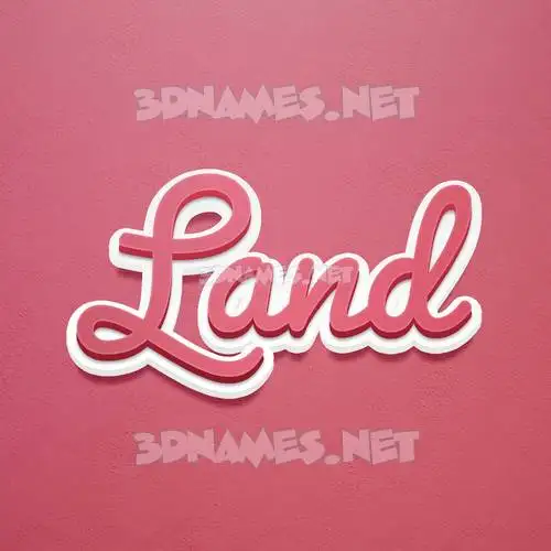 land in Red Scribble style - 3D name wallpaper land in Red Scribble style - 3D name wallpaper