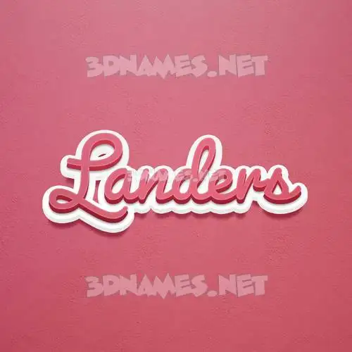 landers in Red Scribble style - 3D name wallpaper landers in Red Scribble style - 3D name wallpaper