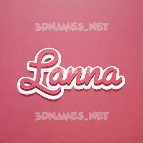 lanna in Red Scribble style - 3D name wallpaper lanna in Red Scribble style - 3D name wallpaper