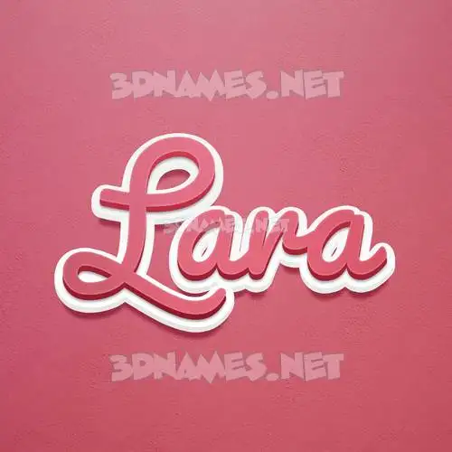 lara in Red Scribble style - 3D name wallpaper