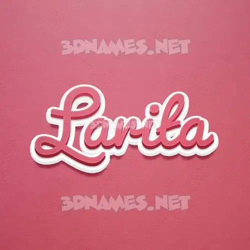 larita in Red Scribble style - 3D name wallpaper