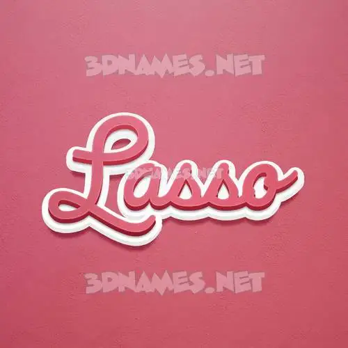 lasso in Red Scribble style - 3D name wallpaper lasso in Red Scribble style - 3D name wallpaper