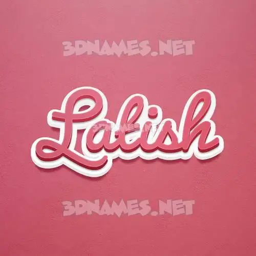 latish in Red Scribble style - 3D name wallpaper latish in Red Scribble style - 3D name wallpaper