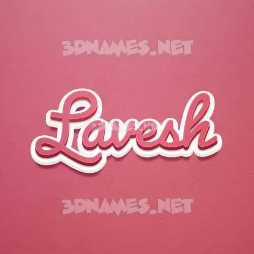 lavesh in Red Scribble style - 3D name wallpaper