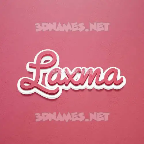 laxma in Red Scribble style - 3D name wallpaper