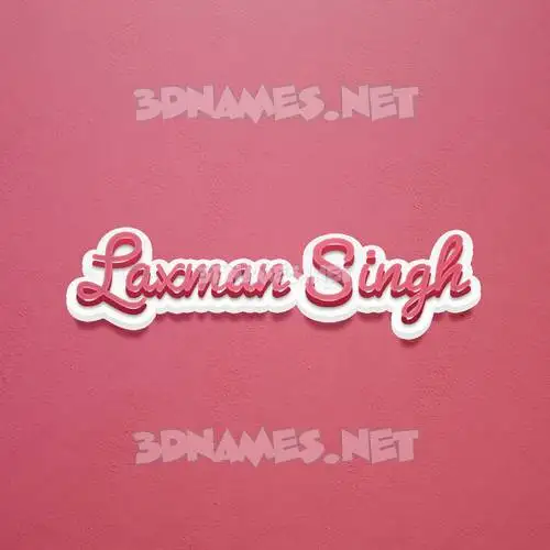 laxman singh in Red Scribble style - 3D name wallpaper