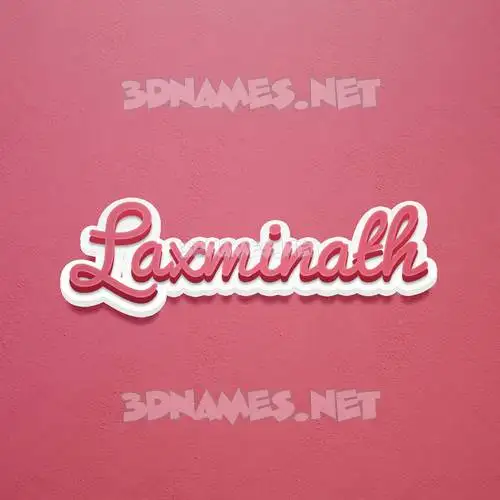 laxminath in Red Scribble style - 3D name wallpaper