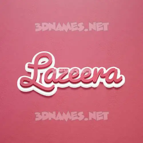 lazeera in Red Scribble style - 3D name wallpaper