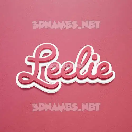 leelie in Red Scribble style - 3D name wallpaper