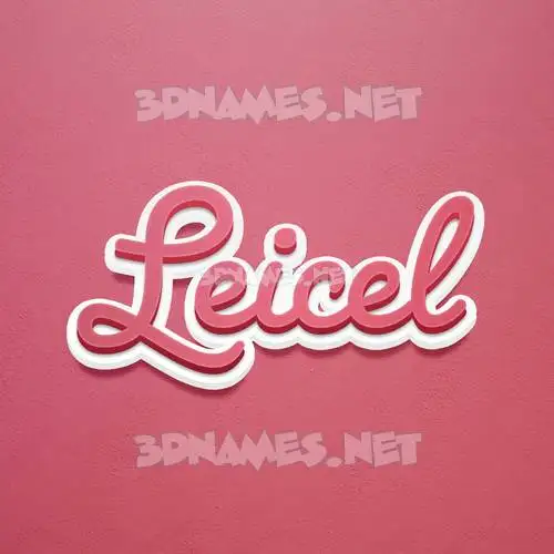 leicel in Red Scribble style - 3D name wallpaper