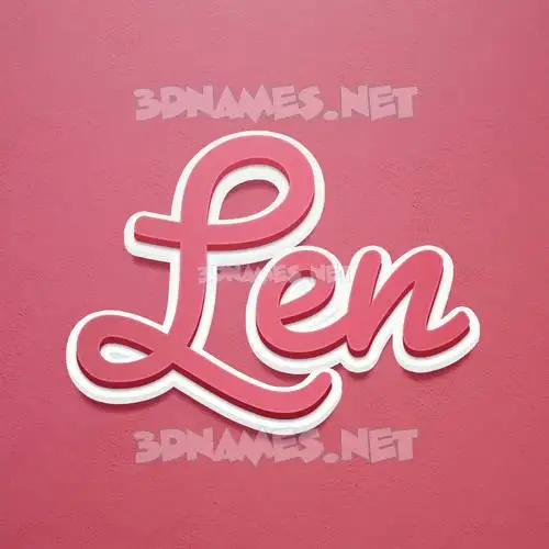 len in Red Scribble style - 3D name wallpaper len in Red Scribble style - 3D name wallpaper