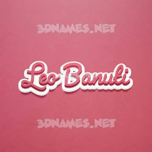leo banuti in Red Scribble style - 3D name wallpaper leo banuti in Red Scribble style - 3D name wallpaper